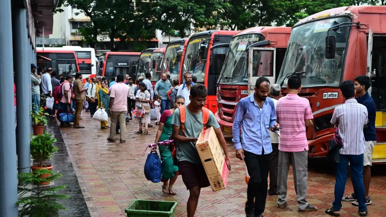 IN PHOTOS: Mumbai ST bus stations see rush as Ganeshotsav nears