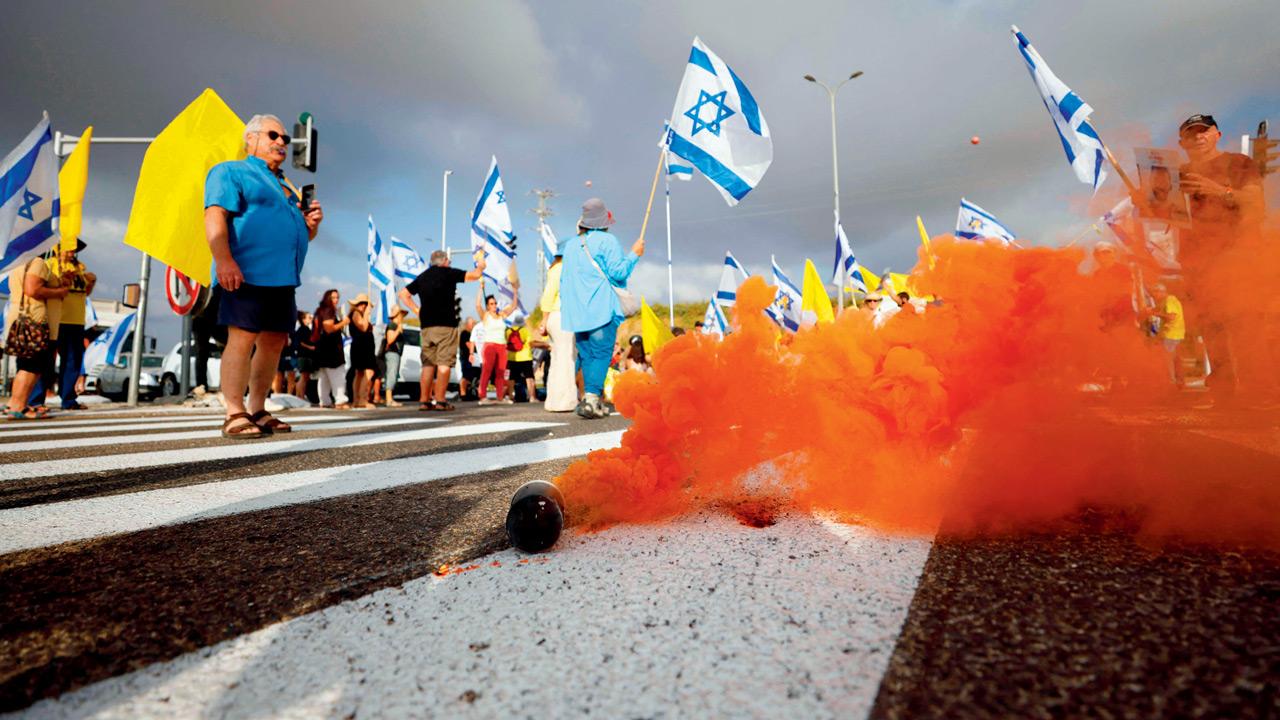Protestas que exigen la liberación de los rehenes de Gaza celebrados Protestas que exigen la liberación de los rehenes de Gaza celebrados