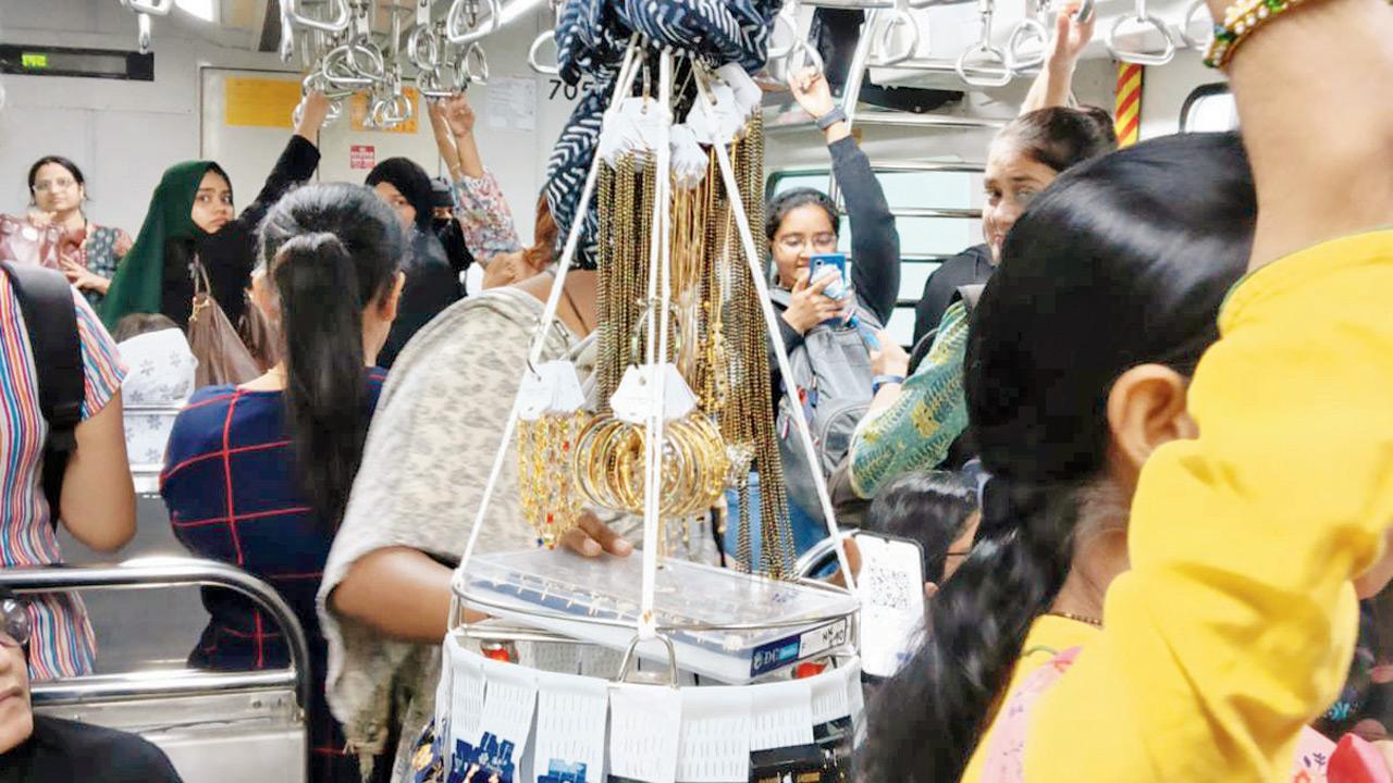 Hawkers, beggars and unauthorised staff occupy Mumbai AC locals trains