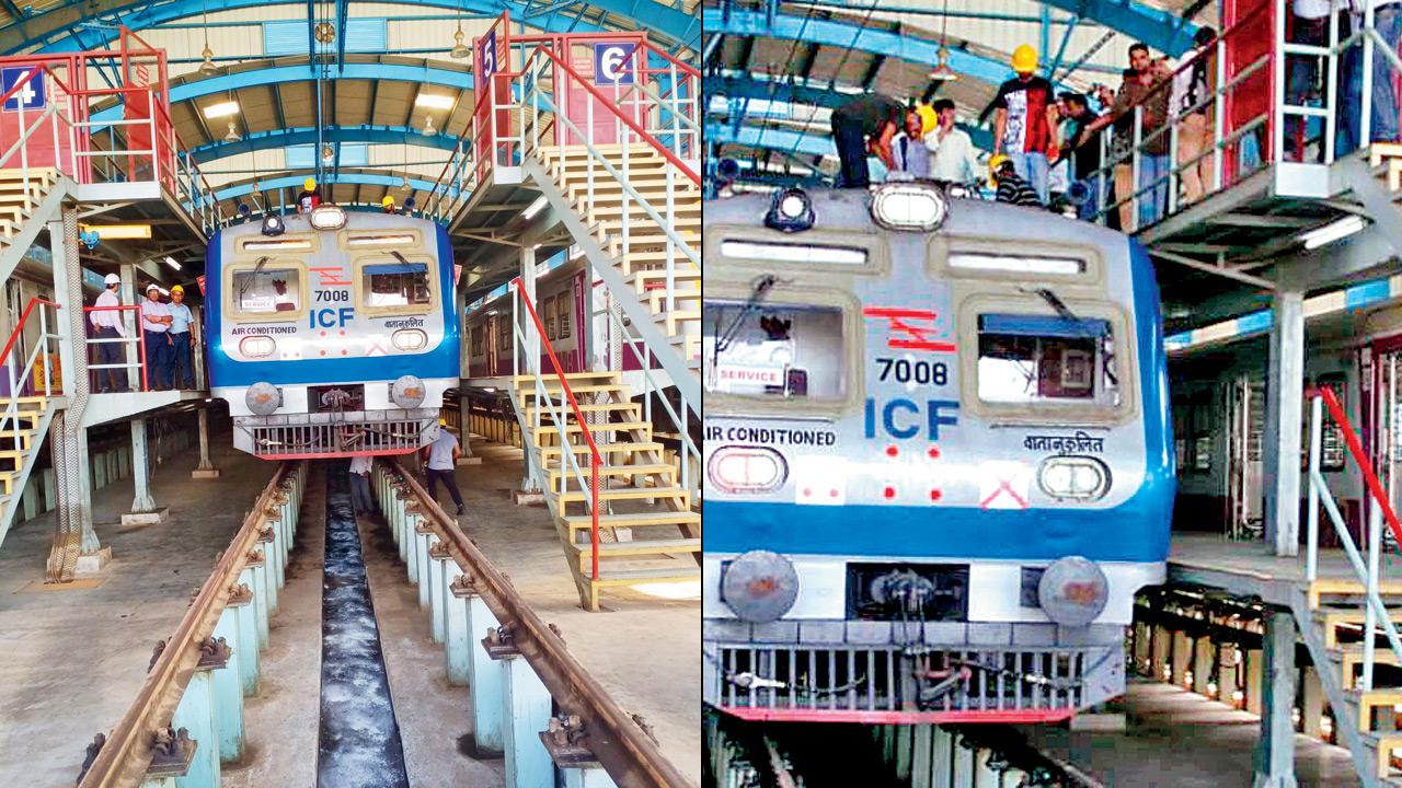 Virar carshed, one of the six major facilities that maintain Mumbai’s suburban train fleet