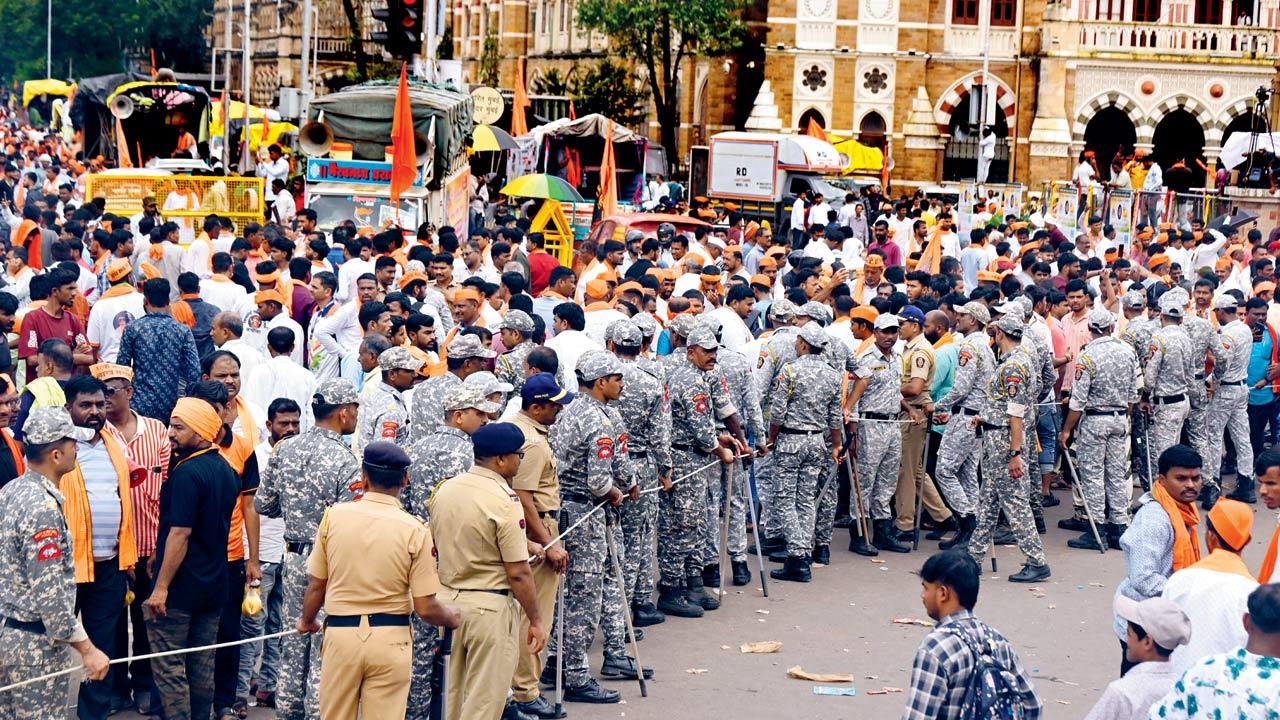 Maratha quota protest: Morcha gets unruly, cops escort women to safety