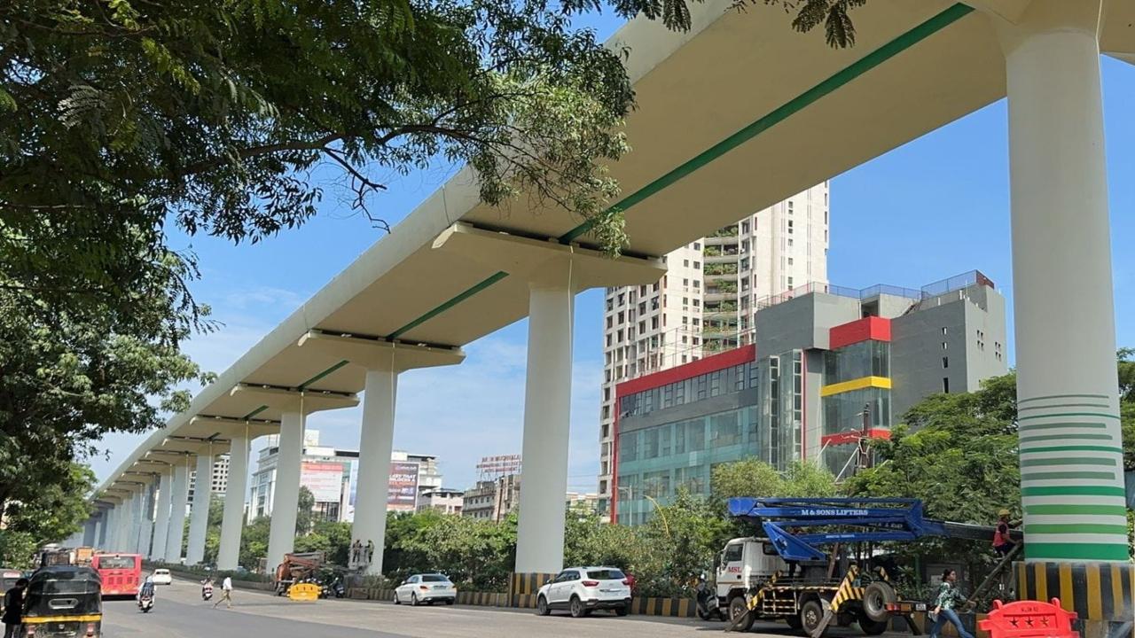 <p>Under the project, MMRDA has used distinct thematic designs and colour schemes for pillars of different Mumbai Metro lines</p>