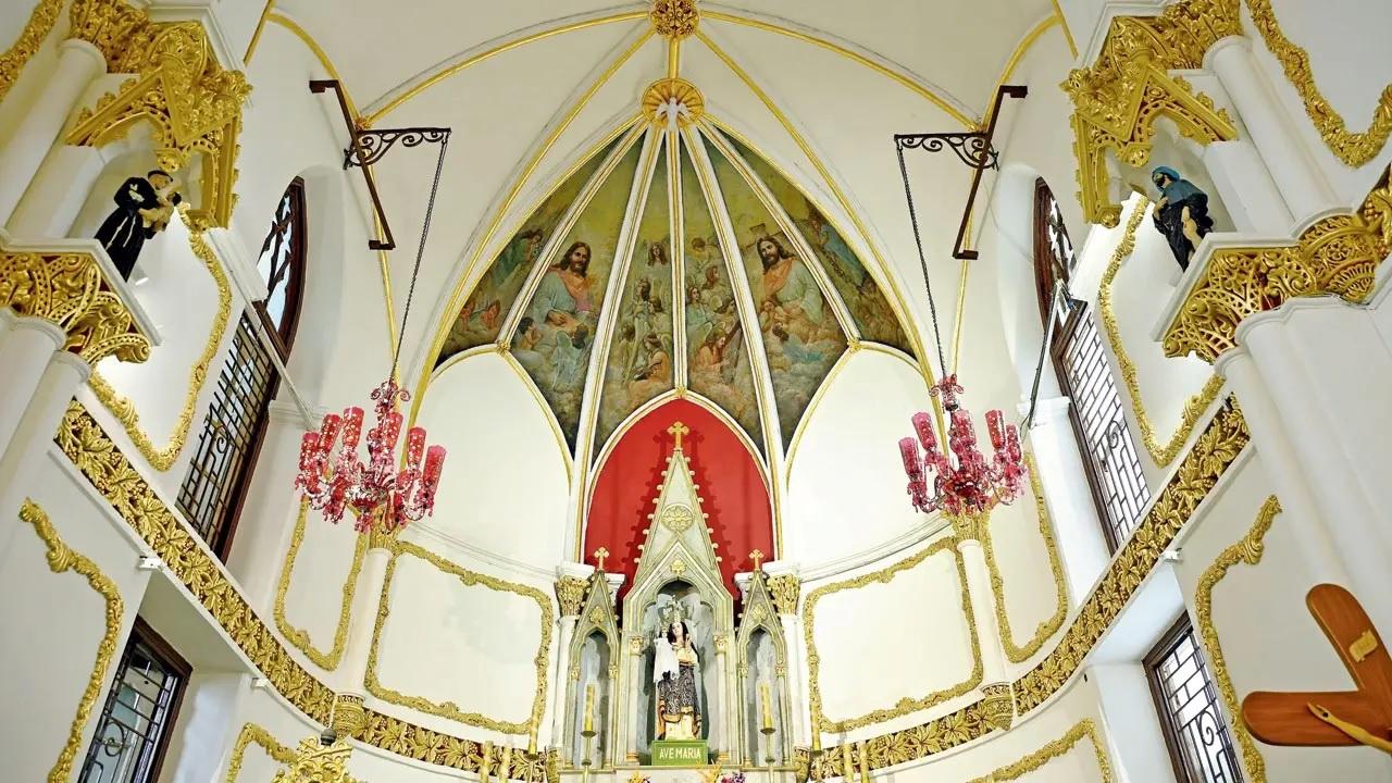 The inner sanctum and Mother Mary’s statue have been painstakingly restored by Vasai’s Sequeira Brothers