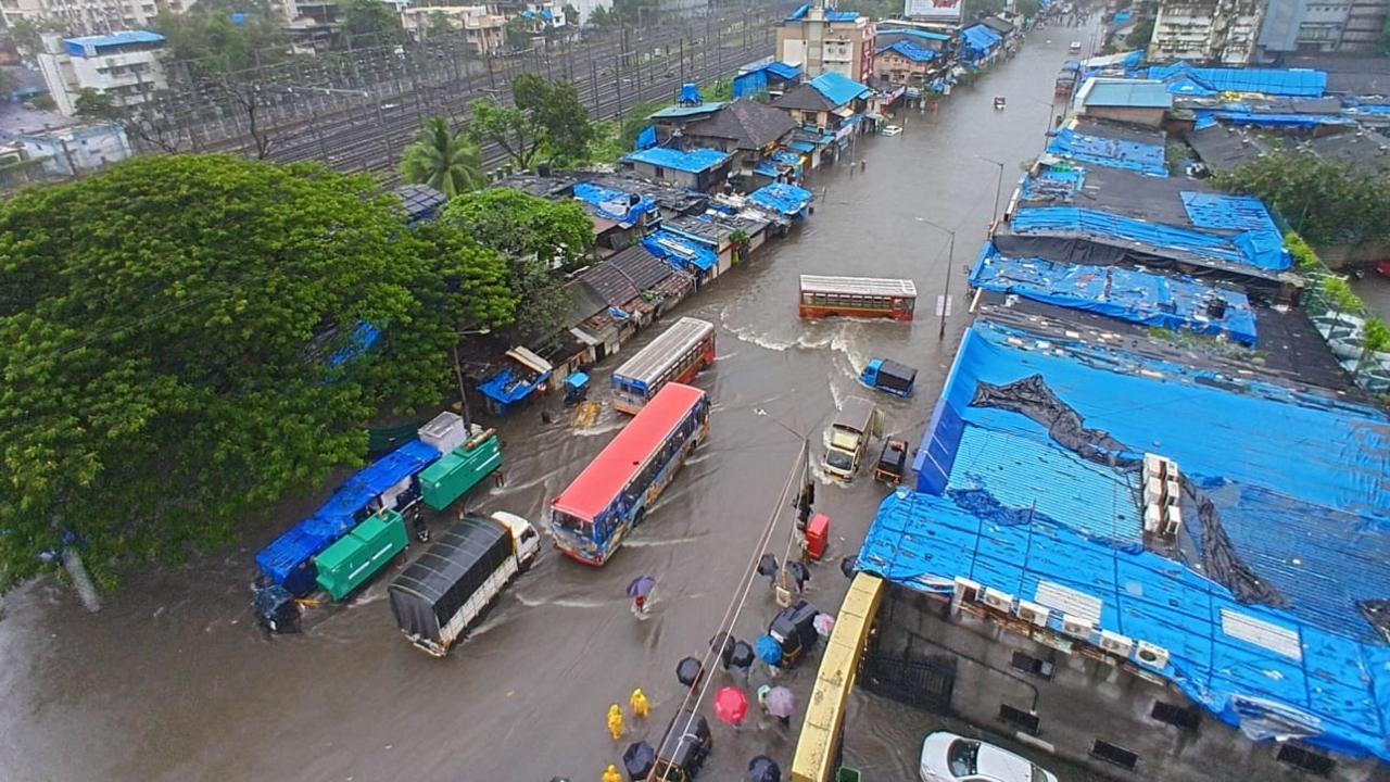 A day after heavy showers battered Mumbai, its residents again faced the rain fury on Tuesday as various roads were submerged and traffic movement was disrupted since early morning