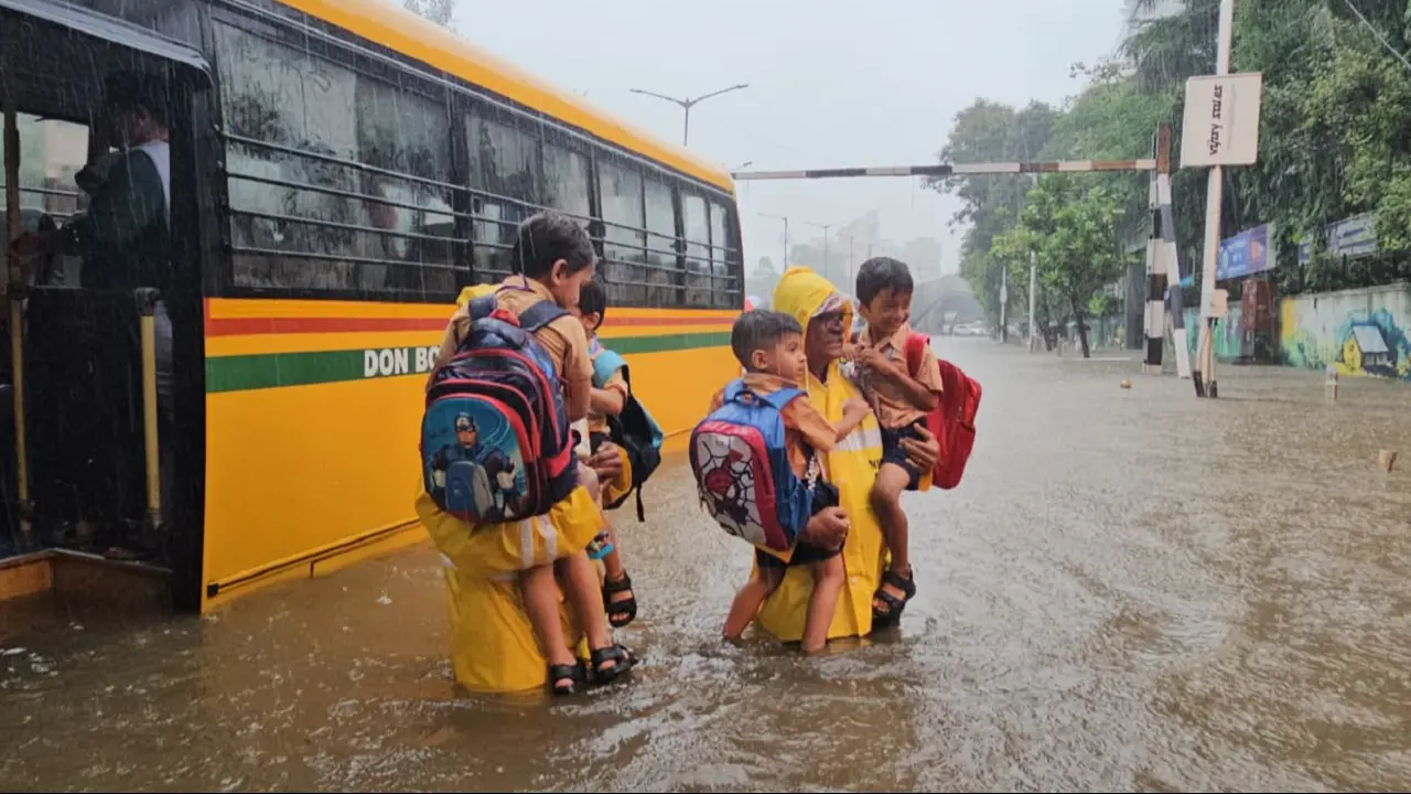 Mumbai rains: Schools shut early as downpour disrupts city