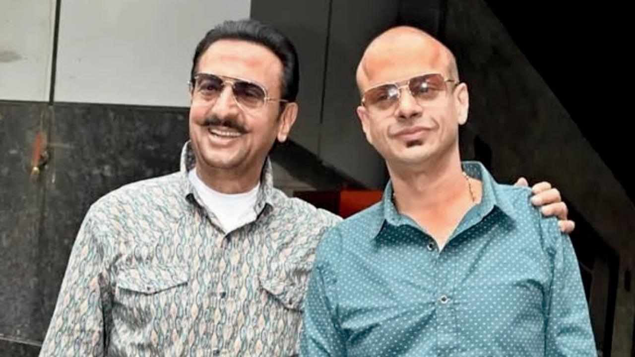 (L-R) Gulshan Grover with his son Sanjay Grover