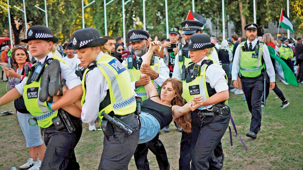 UK police arrest 474 during largest Palestine Action protest seen in London