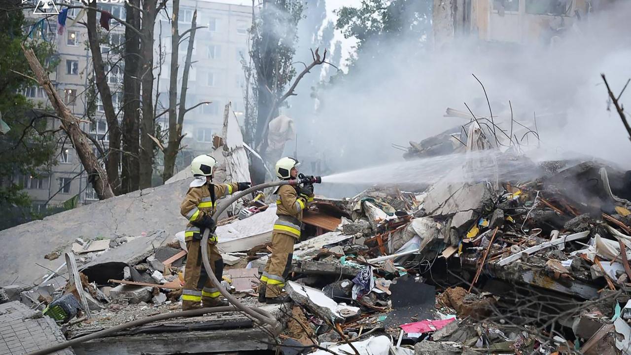 At least 27 locations across Kyiv were hit by the attack, Tkachenko said, with the heaviest damage seen in the Solomianskyi and Sviatoshynskyi districts. More than 100 buildings were damaged in Kyiv, including homes, schools, kindergartens, medical facilities and universities, he said