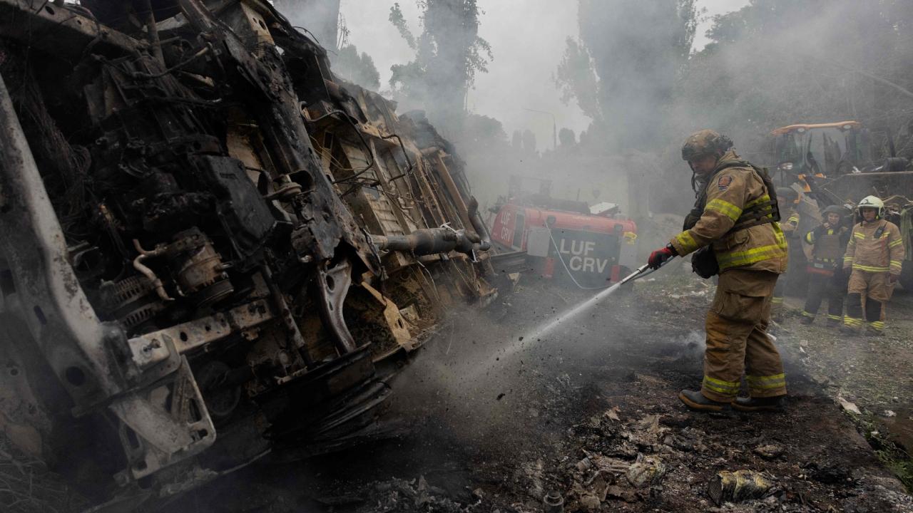 A 5-month-old girl was among 14 children wounded, Ukraine's Emergency Service said. It was the highest number of children injured in a single attack on Kyiv since the start of Russia's invasion three years ago, according to public records consulted by The Associated Press