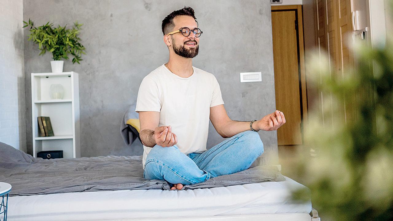 Practise deep breathing and meditation at the start of the day