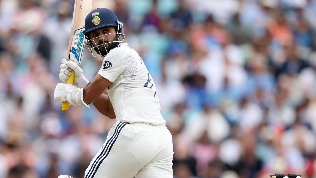 Later, in an attempt to play a shot on the leg side, he edged the ball in Jamie Overton's over. Gus Atkinson took the catch to show him the way to the pavilion (Pic: X/@BCCI)