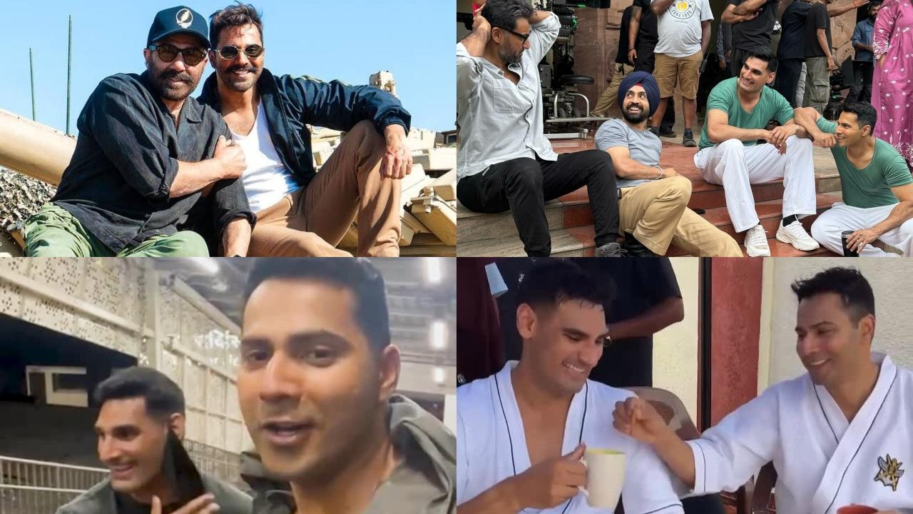 Border 2 BTS: Sunny Deol, Diljit Dosanjh & Varun Dhawan's fun moments from sets