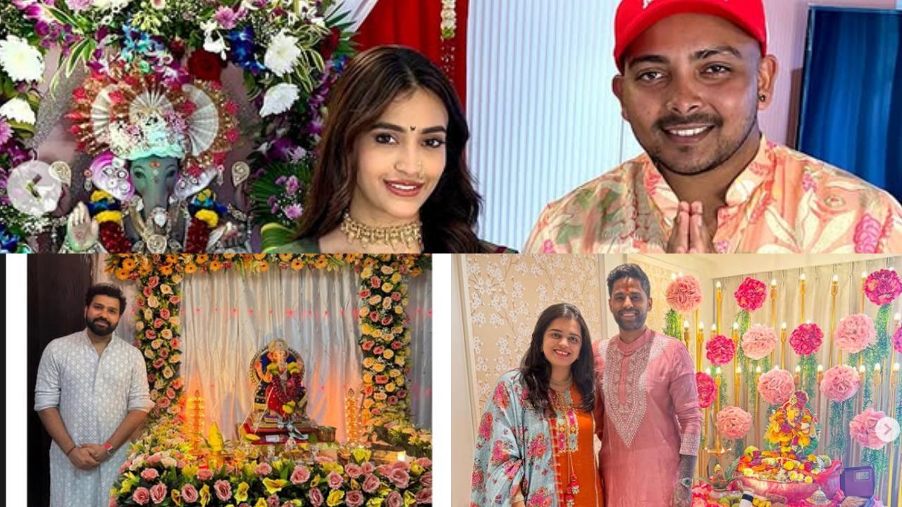 IN PHOTOS | Ganeshotsav 2025: Team India players welcome Bappa at their homes