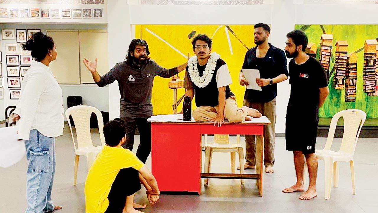 A moment from the rehearsal of All That Matters. Pic Courtesy/Sanhita Manch