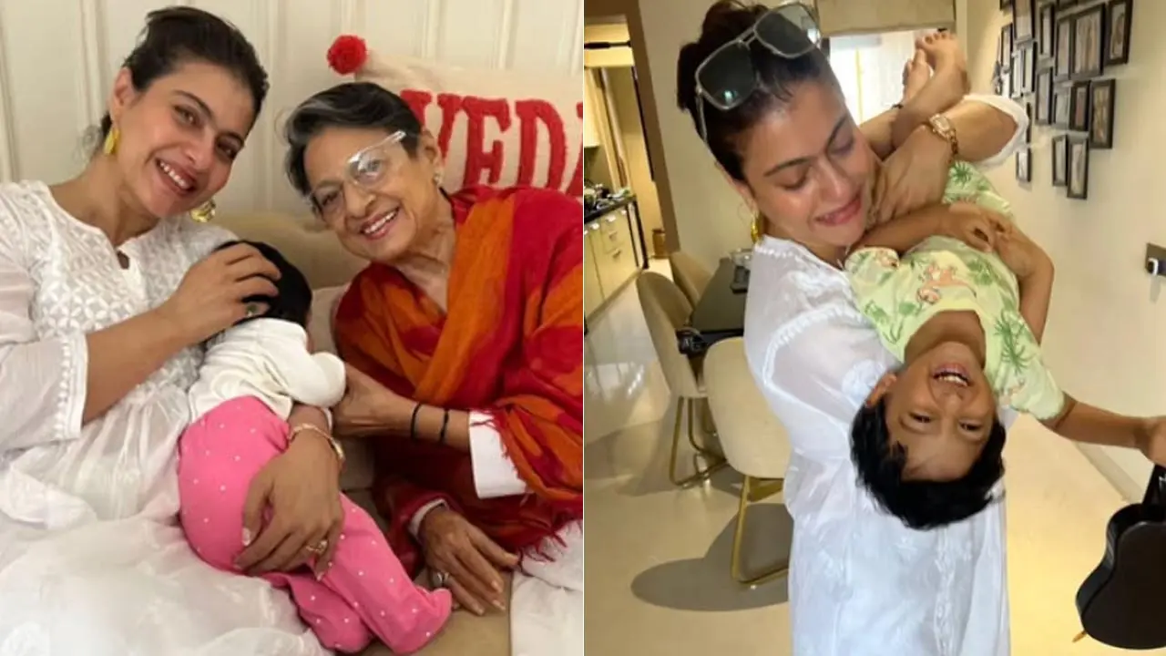 Kajol treats the fans with some happy baby pics including Baby Tanuja on her fee