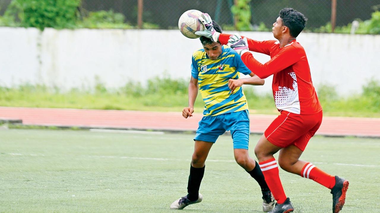 Goalie Zach Varghese saves the day for Bombay Scottish