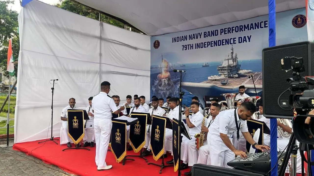 IN PHOTOS: Indian Navy band performs in Mumbai ahead of Independence Day