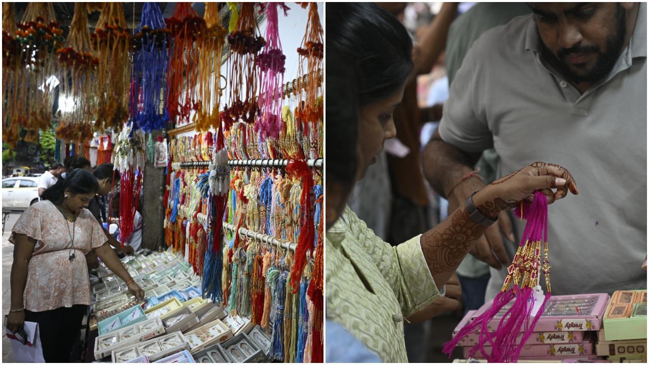 Dadar market is one of the most popular destinations in Mumbai to shop for rakhis (Pic/Ashish Raje)