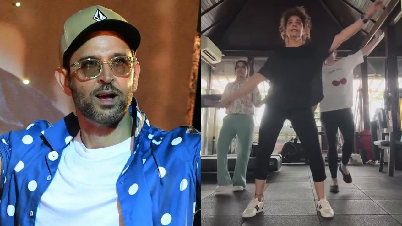 War 2: Hrithik Roshan's mom, Pinky, learns Aavan Jaavan hook step