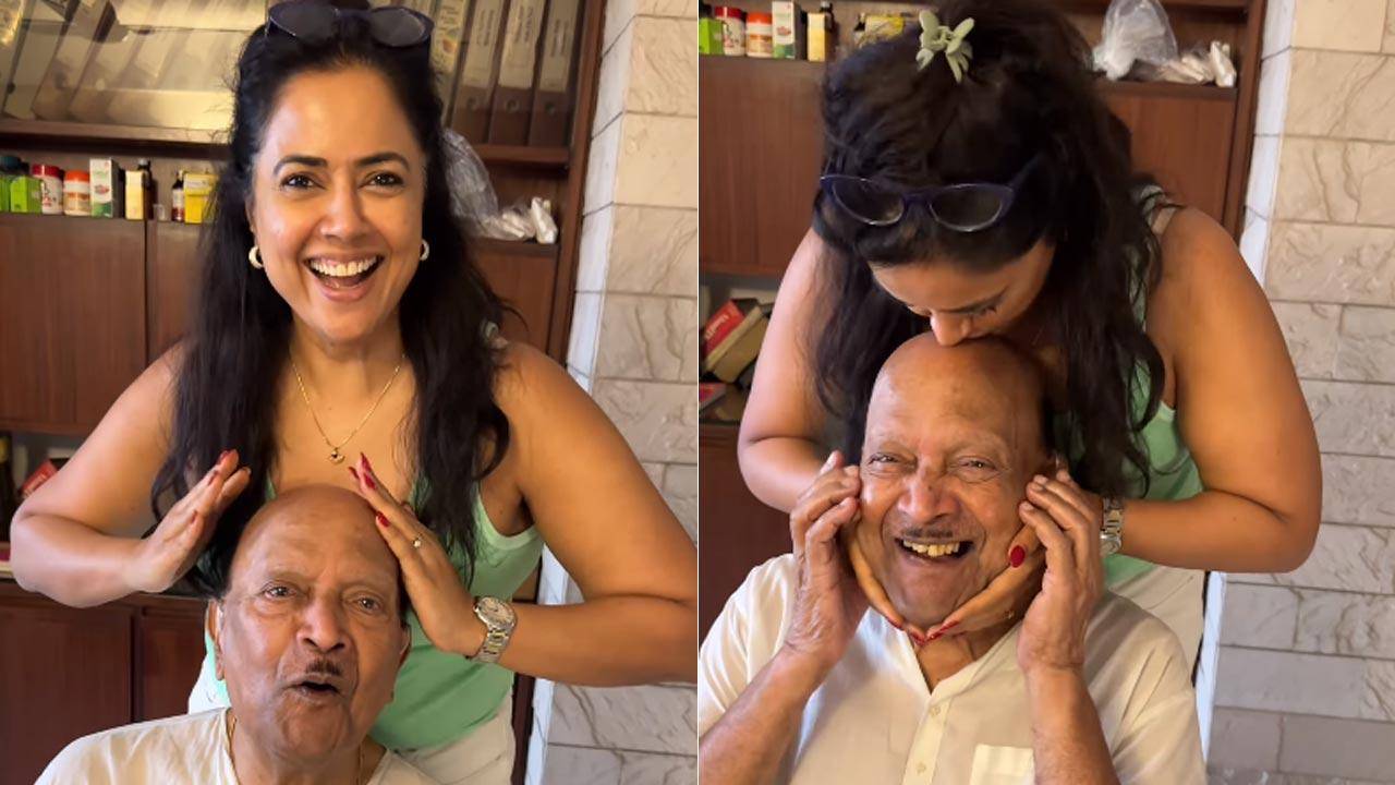Sameera Reddy reveals her "crazy spirit" comes from her father on his birthday