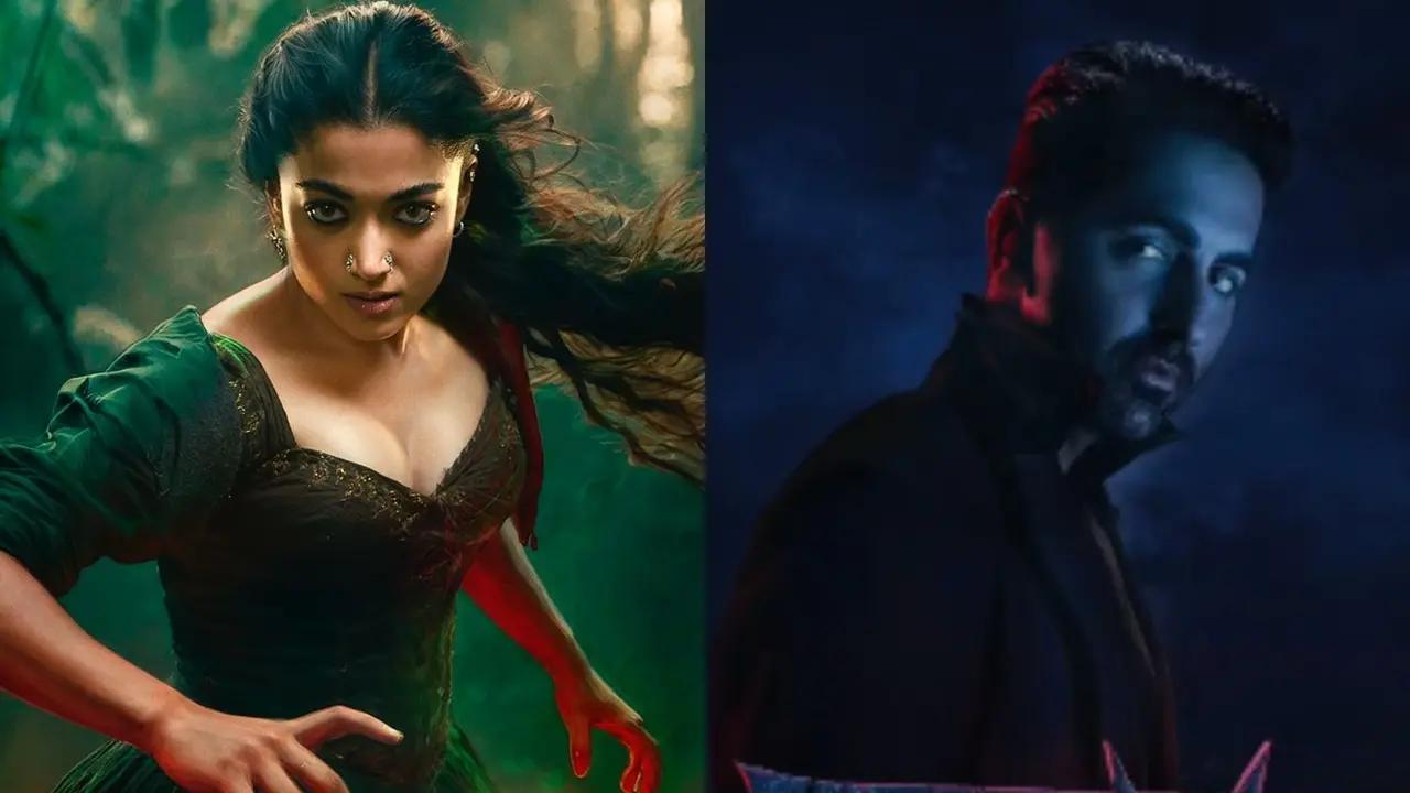 Ayushmann Khurrana and Rashmika Mandanna's first look poster from Dinesh Vijan's Thama is finally out. The horror-comedy looks promising. Read full story here