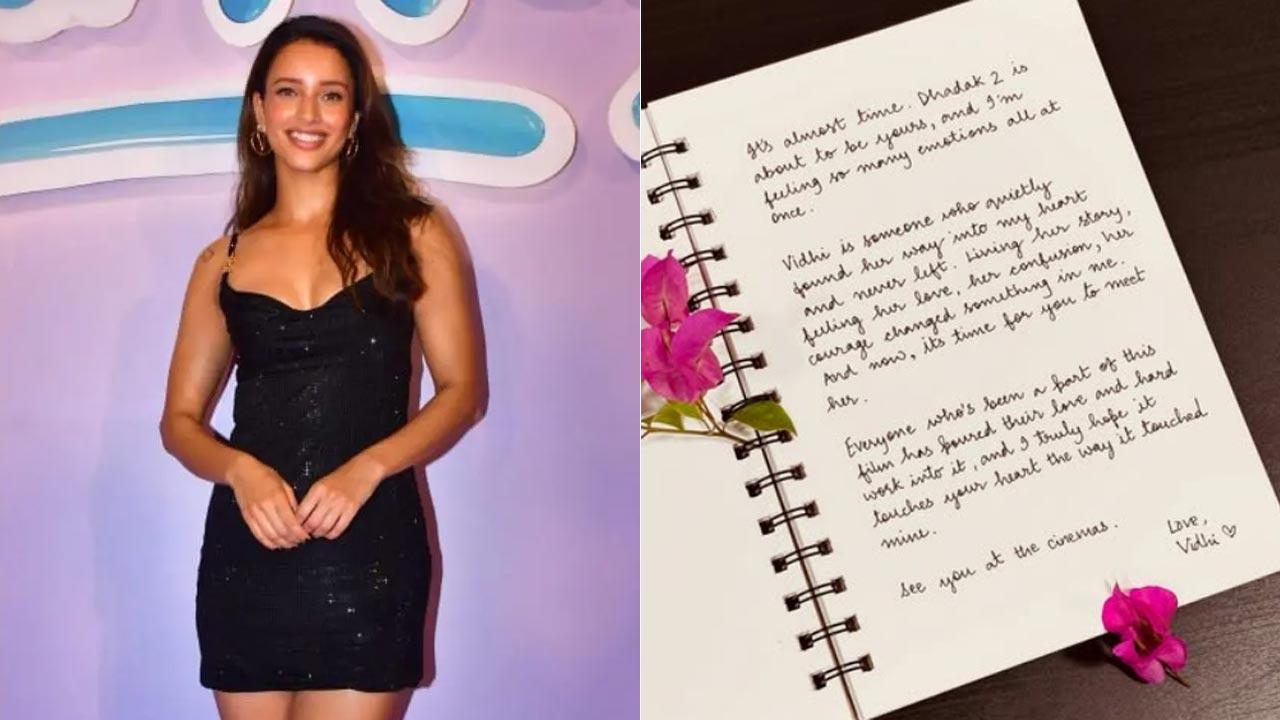 Triptii Dimri pens emotional ahead of Dhadak 2 release: `It;s almost time`