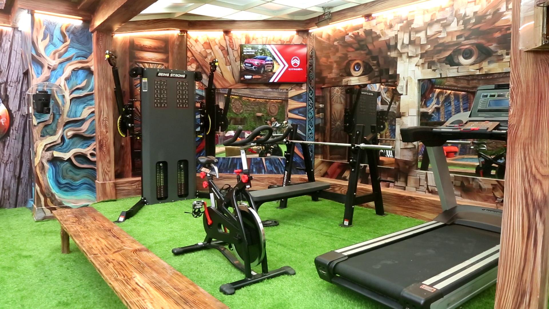The garden area also has a gym area for the housemates to sweat it out and stay in shape despite the drama inside.