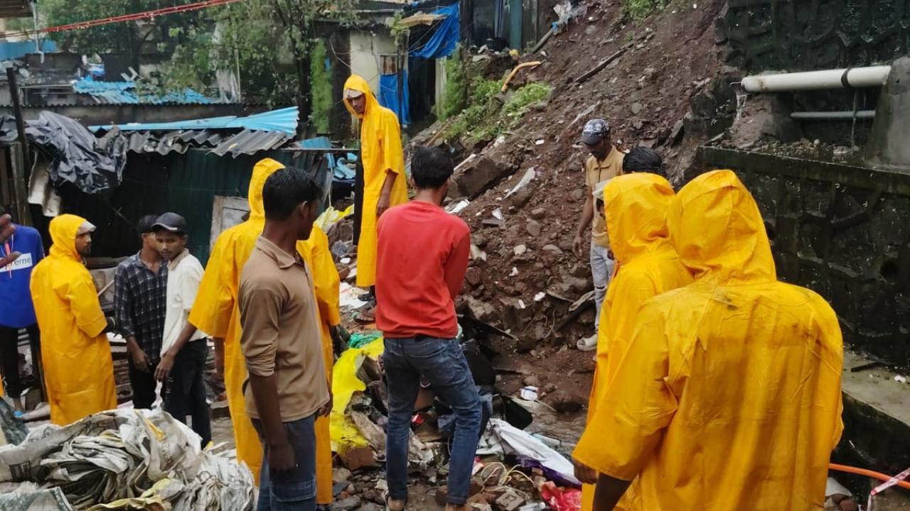 Following the incident, the civic officials rushed to the spot and rescued the families affected with the incident