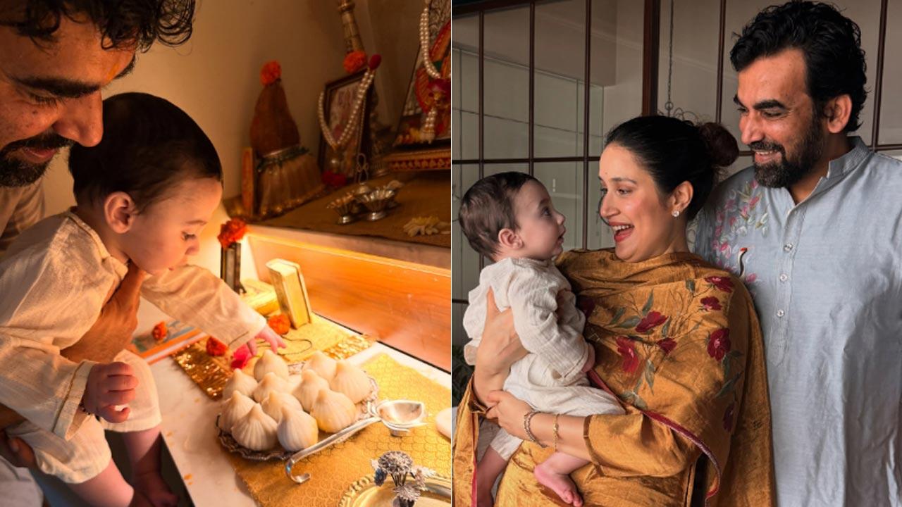 Sagarika Ghatge, Zaheer Khan celebrate son Fatehsinh`s first Ganesh Chaturthi