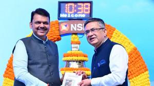 IN PHOTOS: CM Fadnavis attends listing of NMC Clean Godavari Bonds at NSE