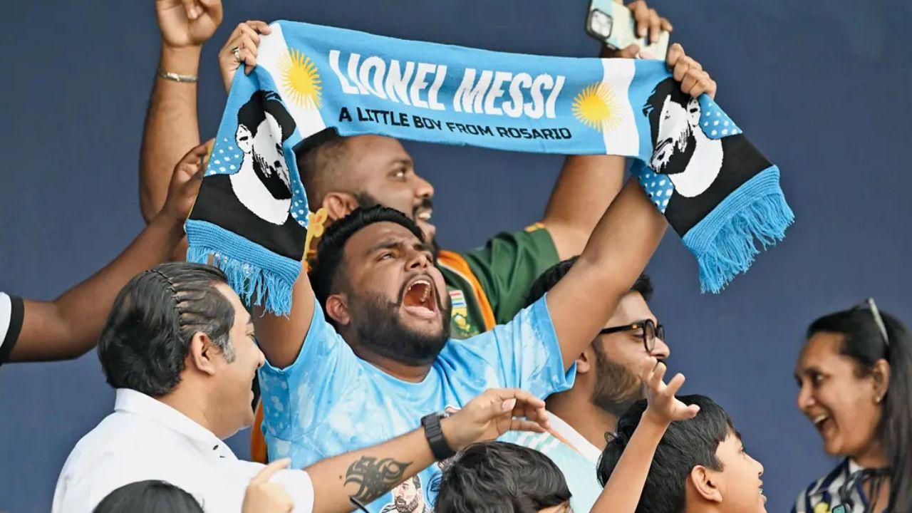 Following the fiasco which happened in Kolkata on the first day of the Messi India GOAT tour, the Mumbai Police, along with other authorities, ensured that the event in the financial capital concluded smoothly (Pic/Ashish Raje)