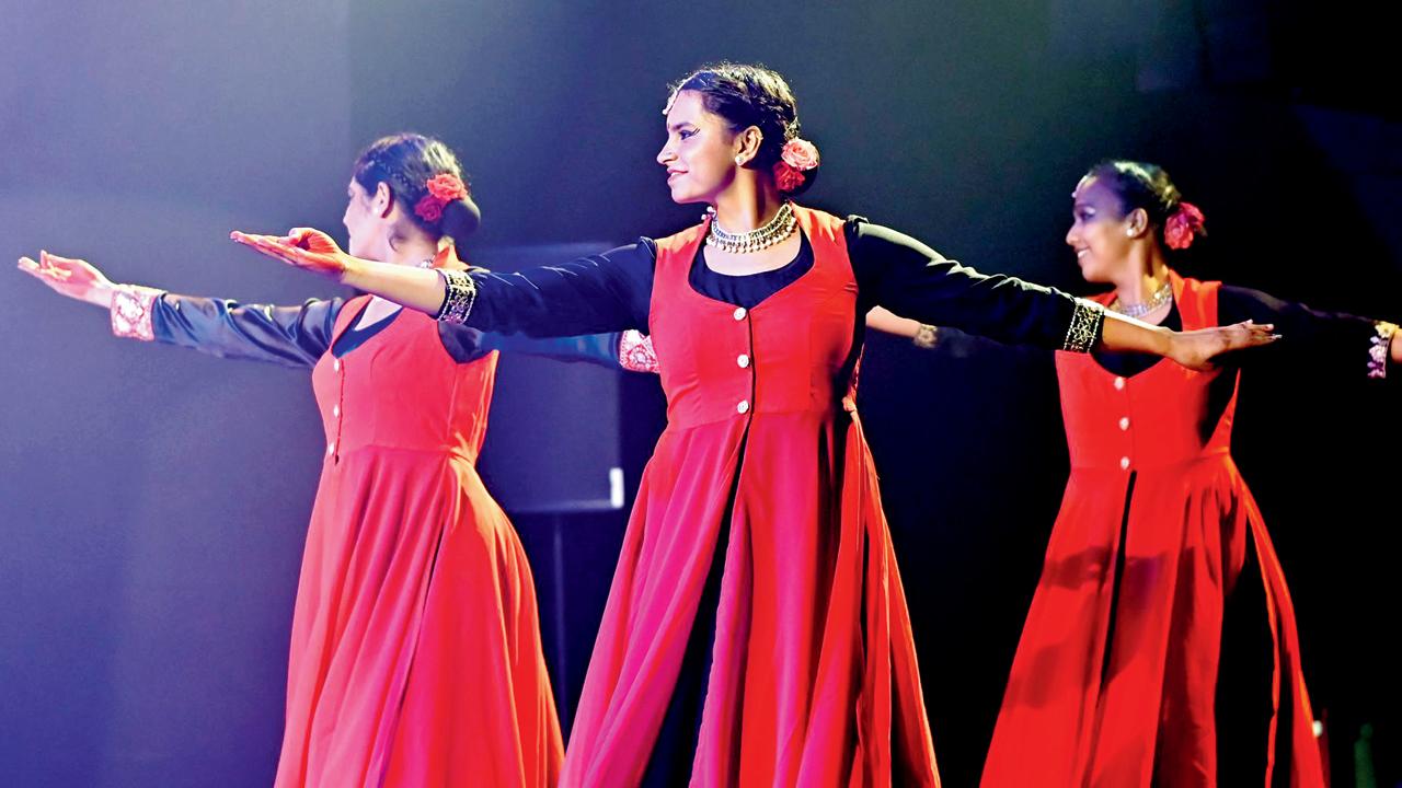 Artistes from ANKH (Amara Nritya Kala Hansa) during a previous Kathak performance 