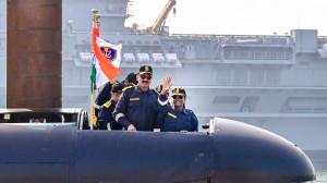 In Photos: Droupadi Murmu undertakes submarine sortie onboard INS Vaghsheer