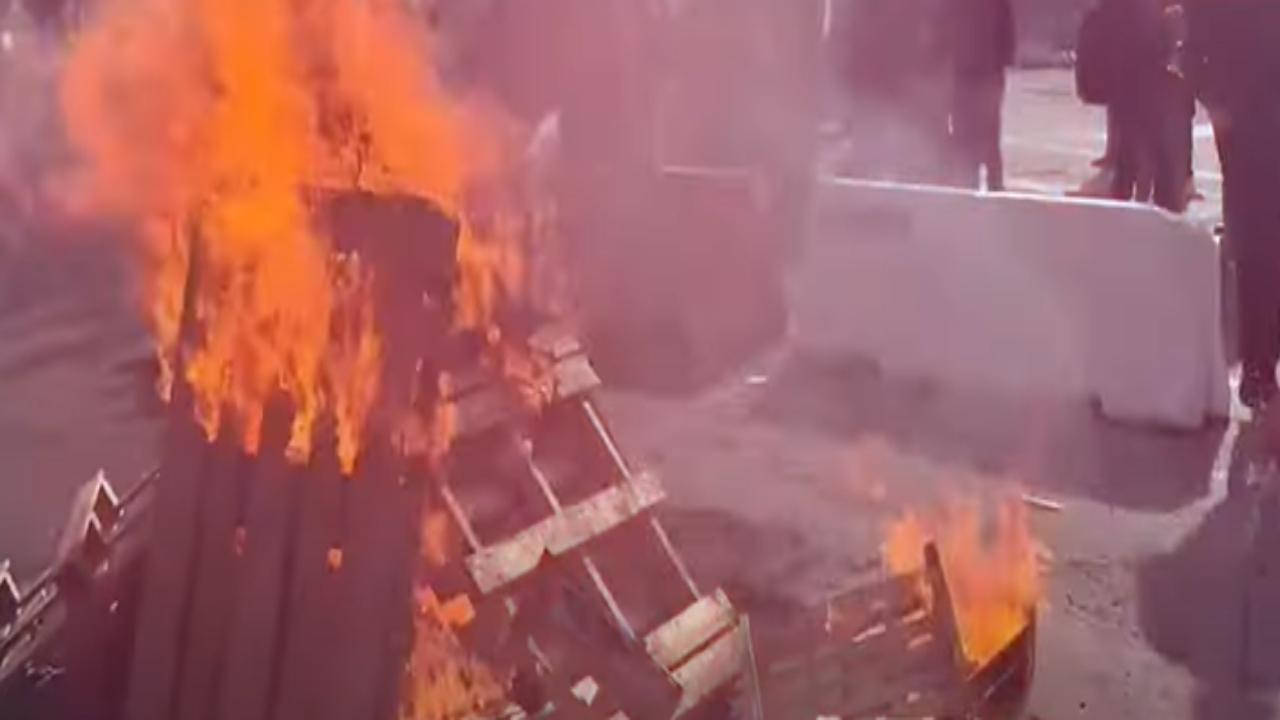 <p>Protesters clash with police in Paris on September 10, 2025, as part of nationwide &ldquo;Block Everything&rdquo; demonstrations against proposed budget cuts and austerity measures, reflecting widespread public dissent and social unrest</p>