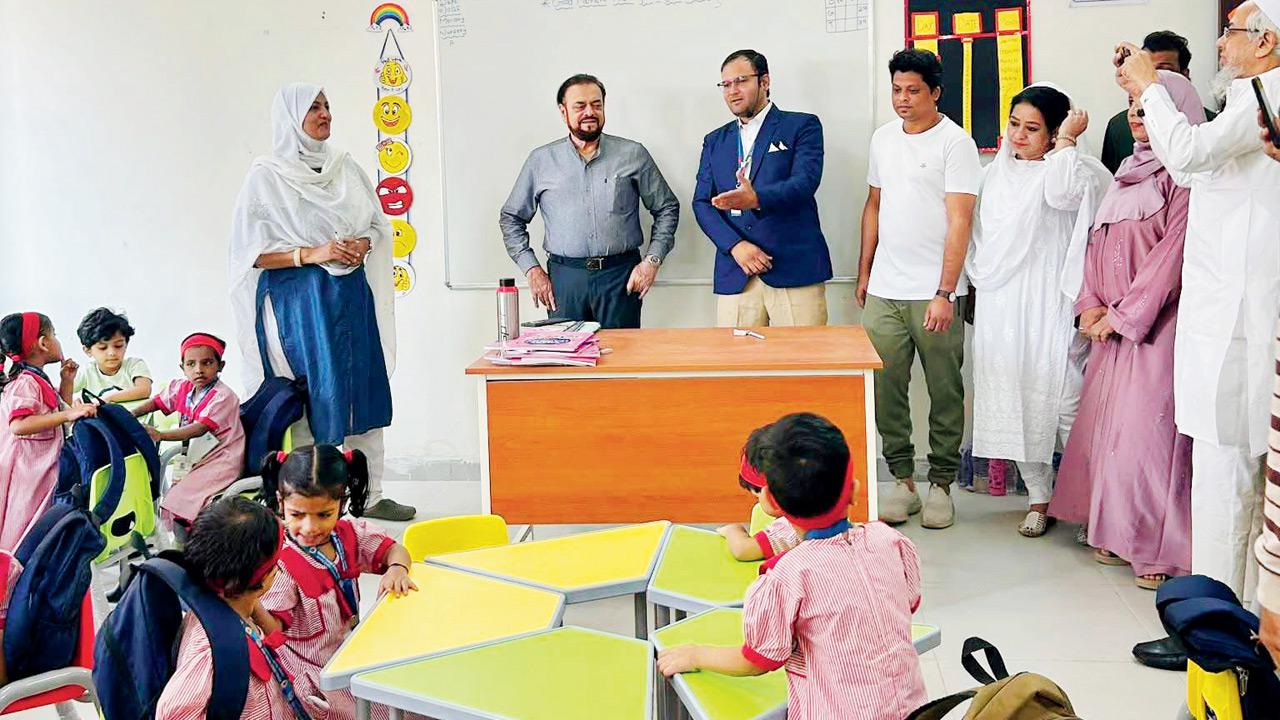 Happy students in the school’s astronomy lab. Pics/By Special Arrangement