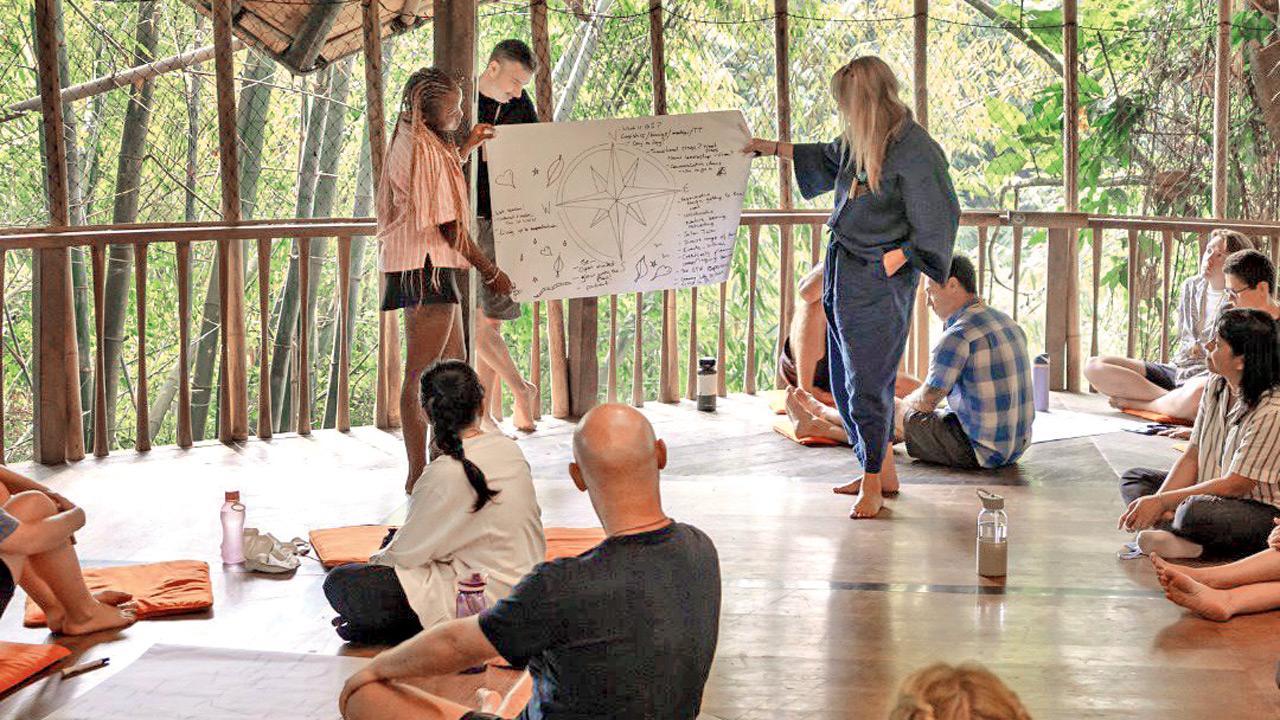 A session at the sustainable Green School in Bali. Pic Courtesy/ @GreenschoolBali