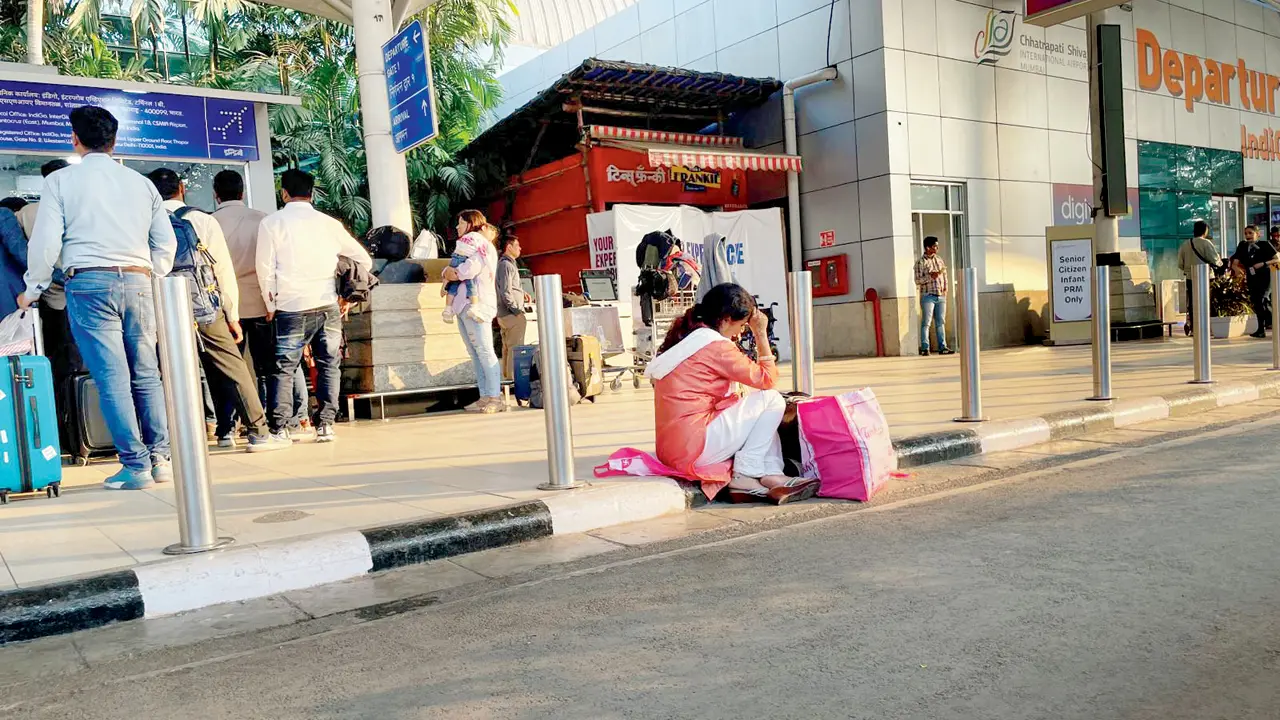 A flier has a moment of despair