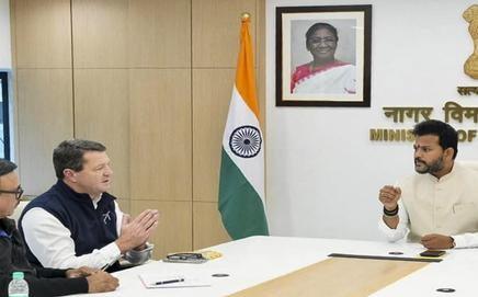 Union Minister of Civil Aviation Ram Mohan Naidu held a meeting with Indigo's CEO Pieter Elbers on Wednesday. PIC/PTI