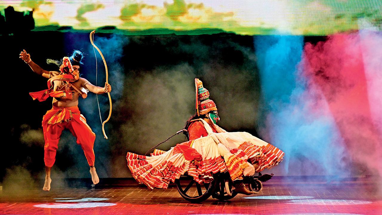 <p>Differently-abled artists perform the Ramayana on wheelchair at Ram Lalla Janmasthan anniversary in Mumbai. <strong>Pic/Shadab Khan</strong></p> <p>Differently-abled artists perform the Ramayana on wheelchair at Ram Lalla Janmasthan anniversary in Mumbai. <strong>Pic/Shadab Khan</strong></p>