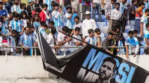 IN PHOTOS: Messi event in Kolkata turns chaotic as spectators vandalise banner