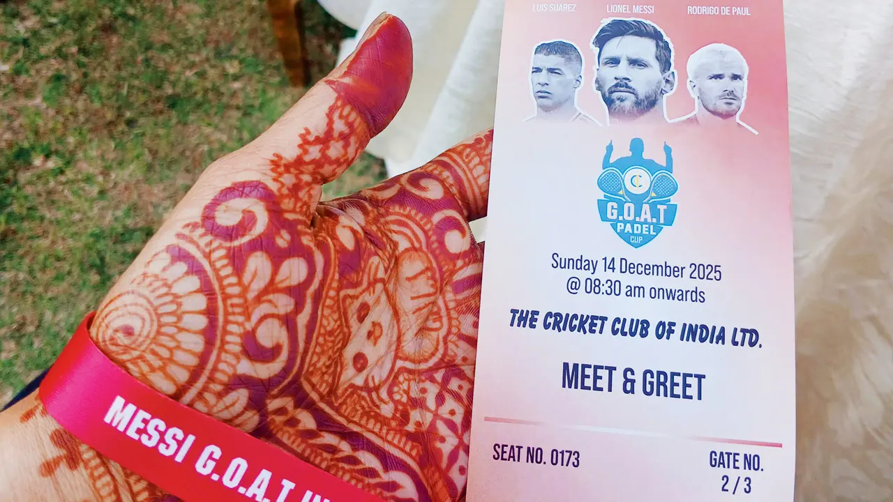 Photo of the VVIP pass taken before the phone was whisked away. Pic/Sandra Almeida Thevar