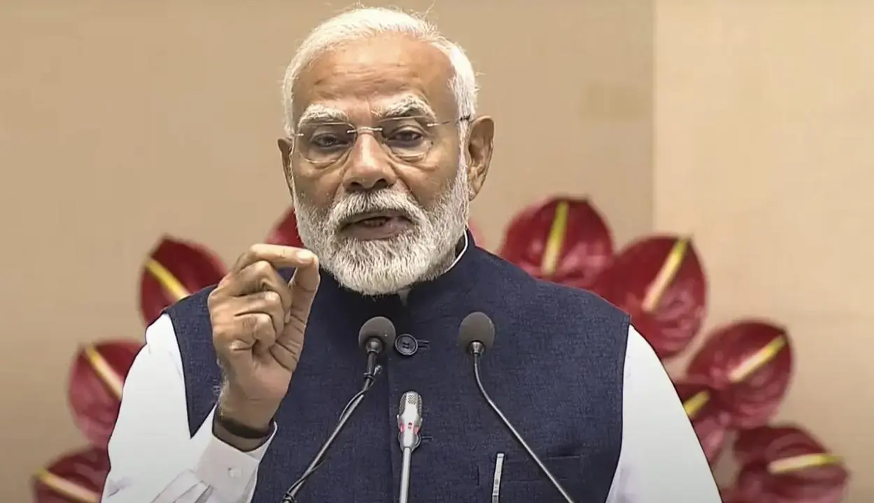 PM Modi to lead debate on 150th anniversary of Vande Mataram in Lok Sabha PM Narendra Modi has previously criticised the Congress for removing key stanzas from the song in 1937. File pic