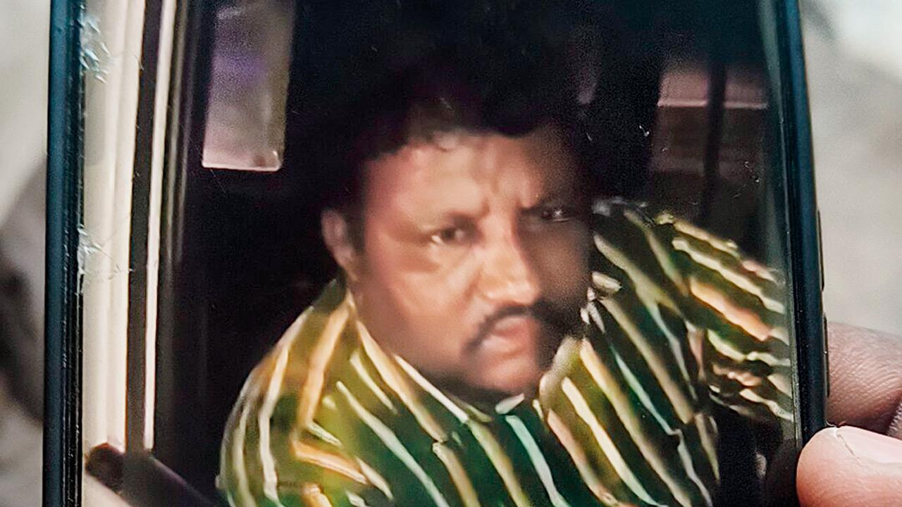 Screengrab from a video showing the constable seated inside the police jeep