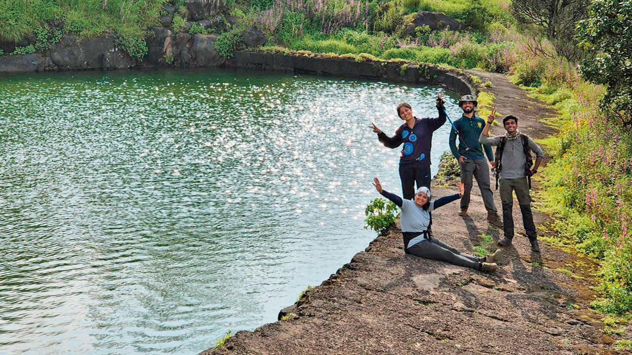 Participants during a previous trek at Padmavati Machi, in Rajgad Fort. Pic courtesy/The Nature Lovers