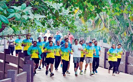 A snippet of the Endurance run at Dream Park, Kandivli. Pics/Atul Kamble