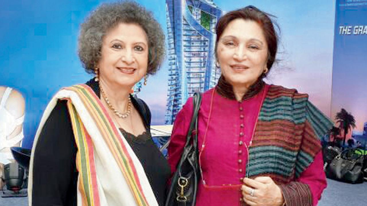 Meher Castelino (left) with Sathya Saran. pic courtesy/sathya saran