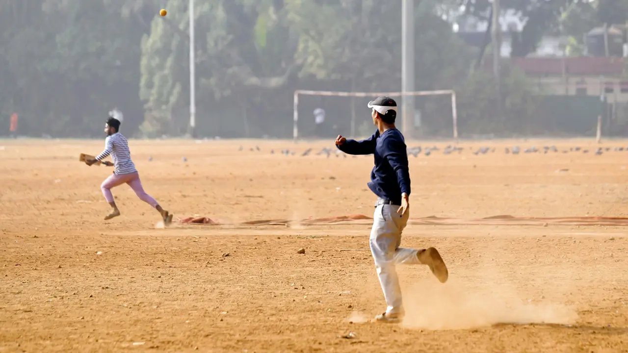Red soil spread across sections of Shivaji Park in Dadar as part of the BMC’s ground-surfacing work. File pic/Ashish Raje