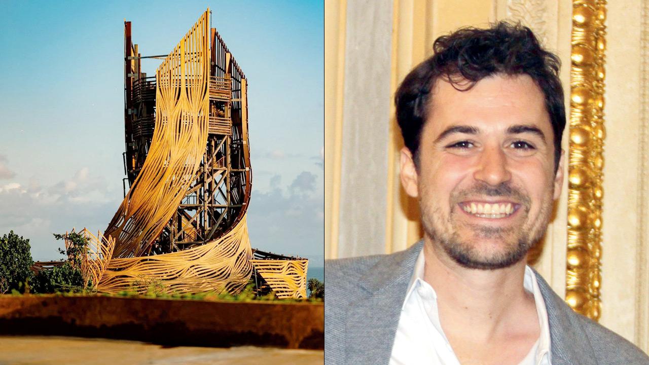 THK Tower in Bali by (above, inset) Arthur Mamou Mani. Pic Courtesy/parametric architecture