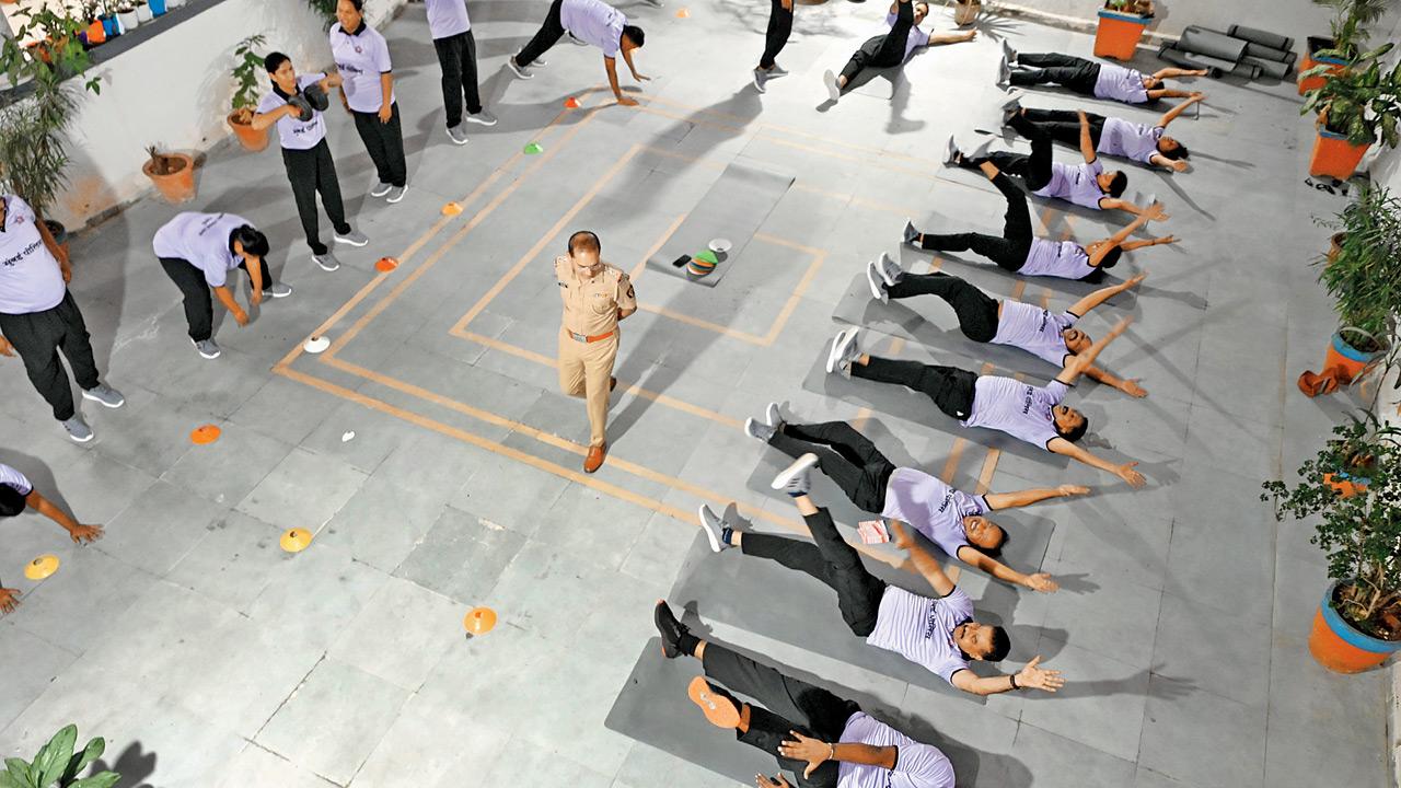 Charkop police boost fitness and morale with daily exercise and yoga sessions
