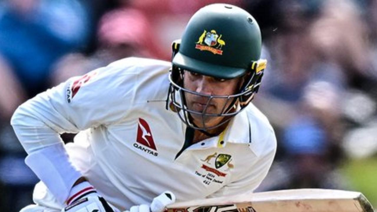 In Australia's second innings, the left-handed batsman is batting on an unbeaten 52 runs in 91 deliveries, including four boundaries